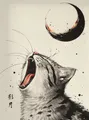 Peinture diamant chat noir japonais 20x25 à 50x70 cm – Couleur vert clair (11)