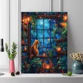 Peinture diamant chat paysage 20 à 70 cm carré ou rond – 4