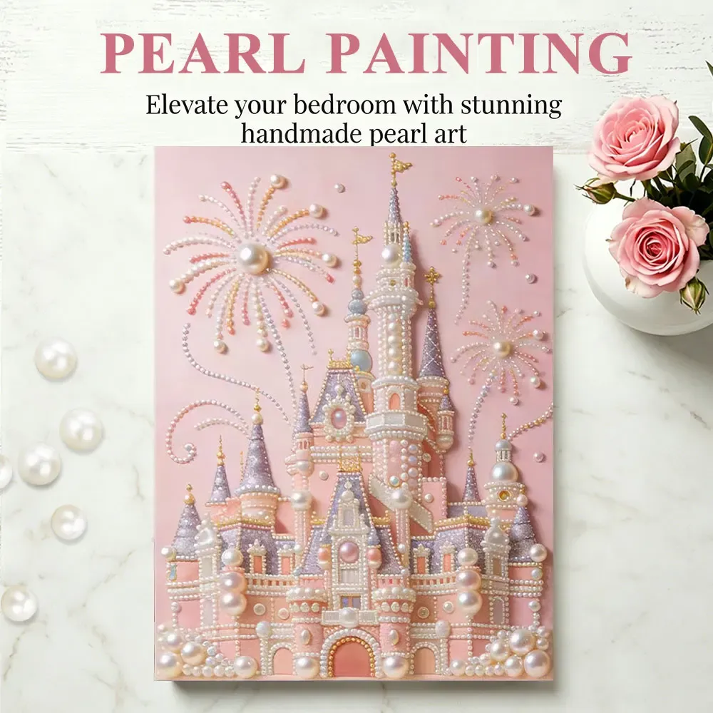 Peinture diamant château maison 30x40 cm