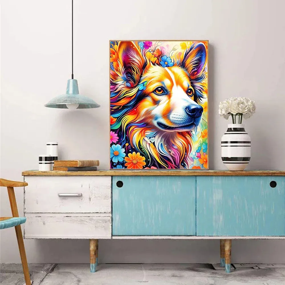 Peinture diamant chats et lions 20 à 30 cm