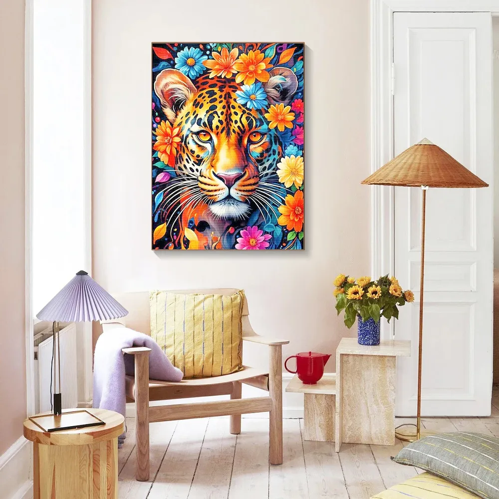 Peinture diamant chats et lions 20 à 30 cm