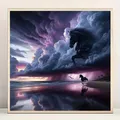 Peinture diamant cheval et nuage 20 à 60 cm – 2