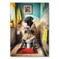 Peinture diamant chien chat toilette 20x30 à 40x50 cm – Couleur Bleu marine (RT-2926)