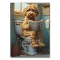 Peinture diamant chien chat toilette 20x30 à 40x50 cm – Couleur Brun (RT-2934)