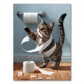 Peinture diamant chien chat toilette 20x30 à 40x50 cm – Couleur Jaune (RT-2919)
