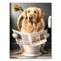 Peinture diamant chien chat toilette 20x30 à 40x50 cm – Couleur Rouge (RT-2920)