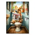 Peinture diamant chien chat toilette 20x30 à 40x50 cm – Couleur vert (RT-2924)