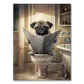 Peinture diamant chien chat toilette 20x30 à 40x50 cm – Couleur VIOLETTE/Violet (RT-2930)