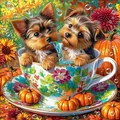Peinture diamant chiot 25x25 à 40x40 cm – 1