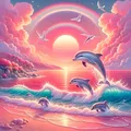 Peinture diamant ciel dauphin 20x20 à 50x50 cm – 1