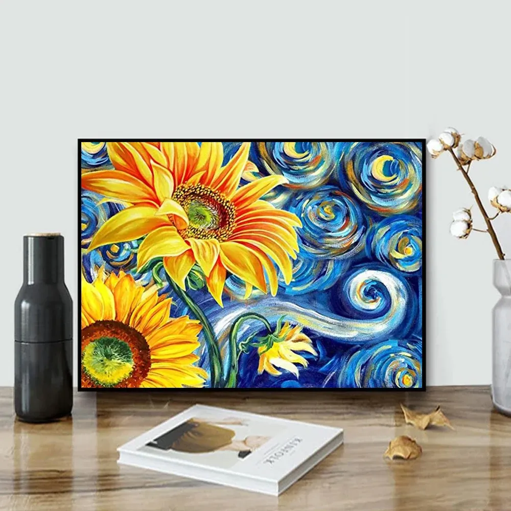 Peinture diamant ciel étoilé 30 cm ronde