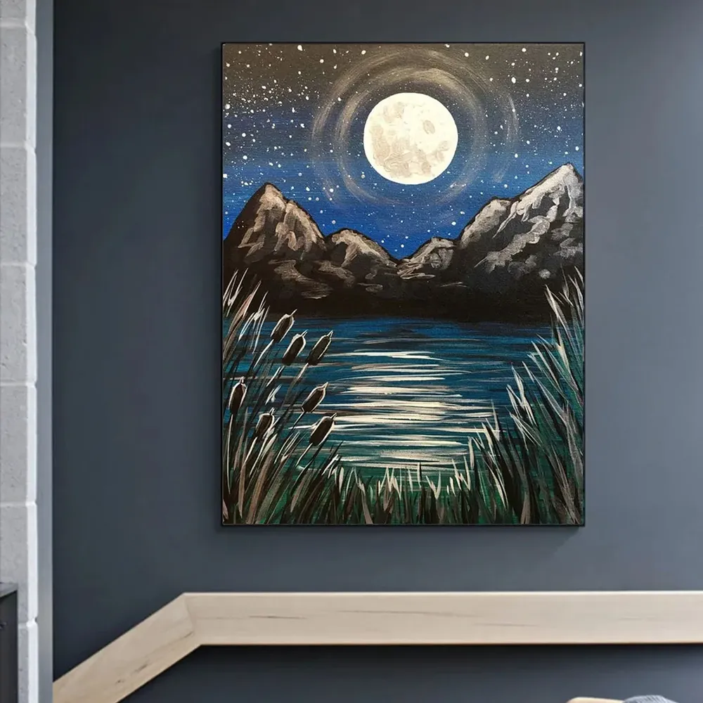 Peinture diamant ciel étoilé 30 cm ronde