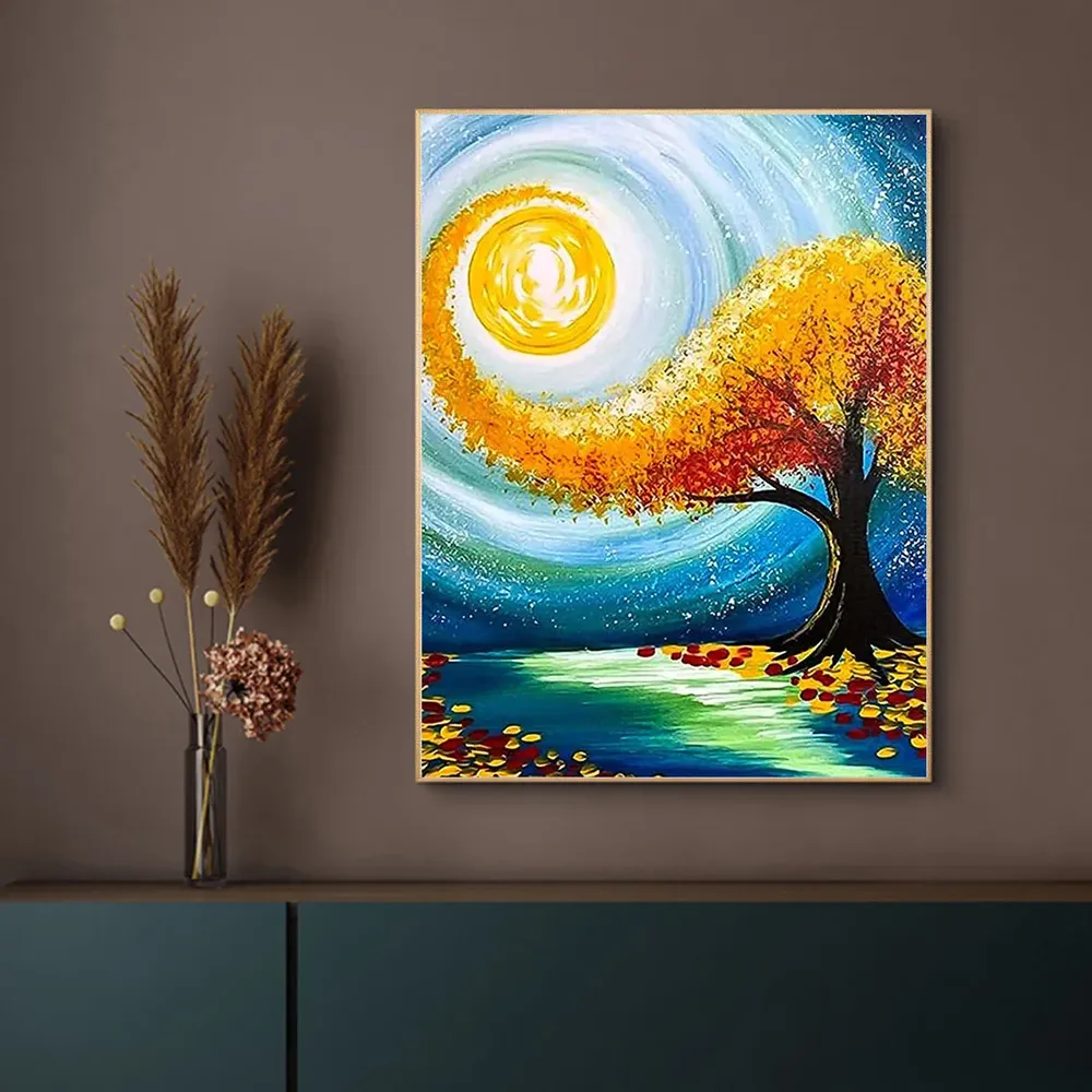 Peinture diamant ciel étoilé 30 cm ronde