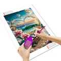 Peinture diamant cœur floral bord de mer 20 à 70 cm carré ou rond – 2