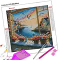 Peinture diamant coucher soleil mer 20x20 à 40x40 cm – 2