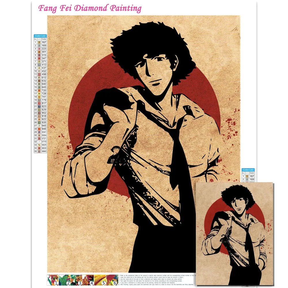 Peinture diamant Cowboy Bebop 20x25 à 30x40 cm