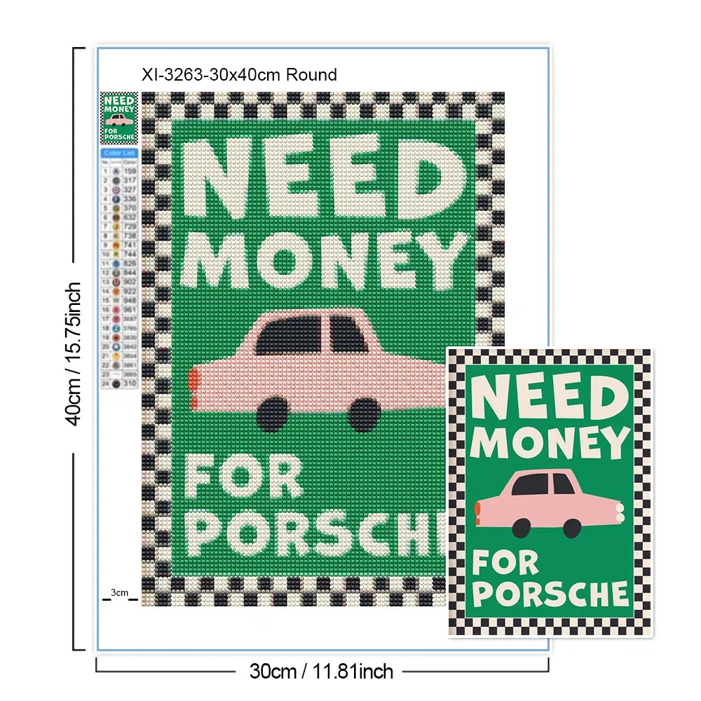 Peinture diamant cuisine 20x30 à 40x50 cm