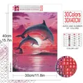 Peinture diamant dauphin 20x30 à 50x70 cm – 2