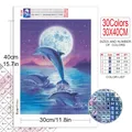 Peinture diamant dauphin 20x30 à 50x70 cm – 3