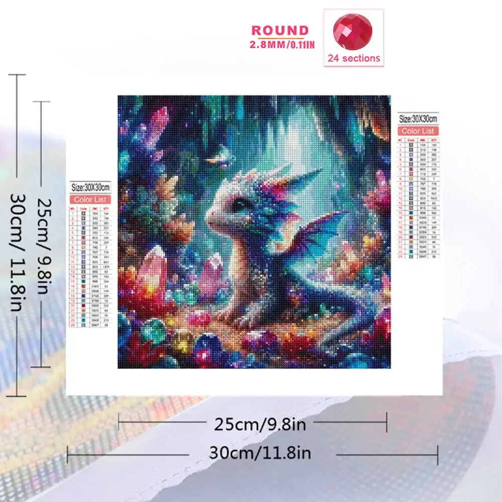 Peinture diamant dinosaure 20 à 60 cm