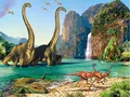 Peinture diamant dinosaure 20 à 70 cm carré ou rond – Couleur Bleu (08)