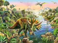 Peinture diamant dinosaure 20 à 70 cm carré ou rond – Couleur Jaune (02)