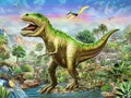 Peinture diamant dinosaure 20 à 70 cm carré ou rond – Couleur Rouge (03)