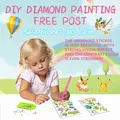 Peinture diamant DIY Pikachu Eevee anime pour enfants – 5