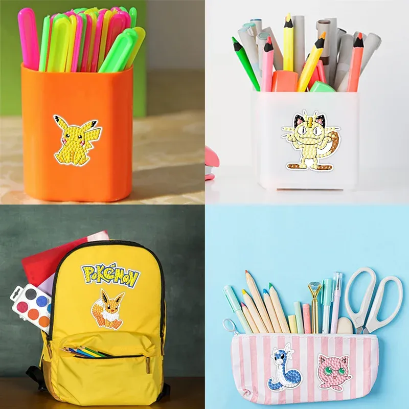 Peinture diamant DIY Pikachu Eevee anime pour enfants