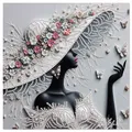 Peinture diamant femme élégante 30x30 cm – Couleur Elegant lady