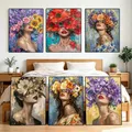 Peinture diamant femme fleur abstraite 20 à 70 cm – 1