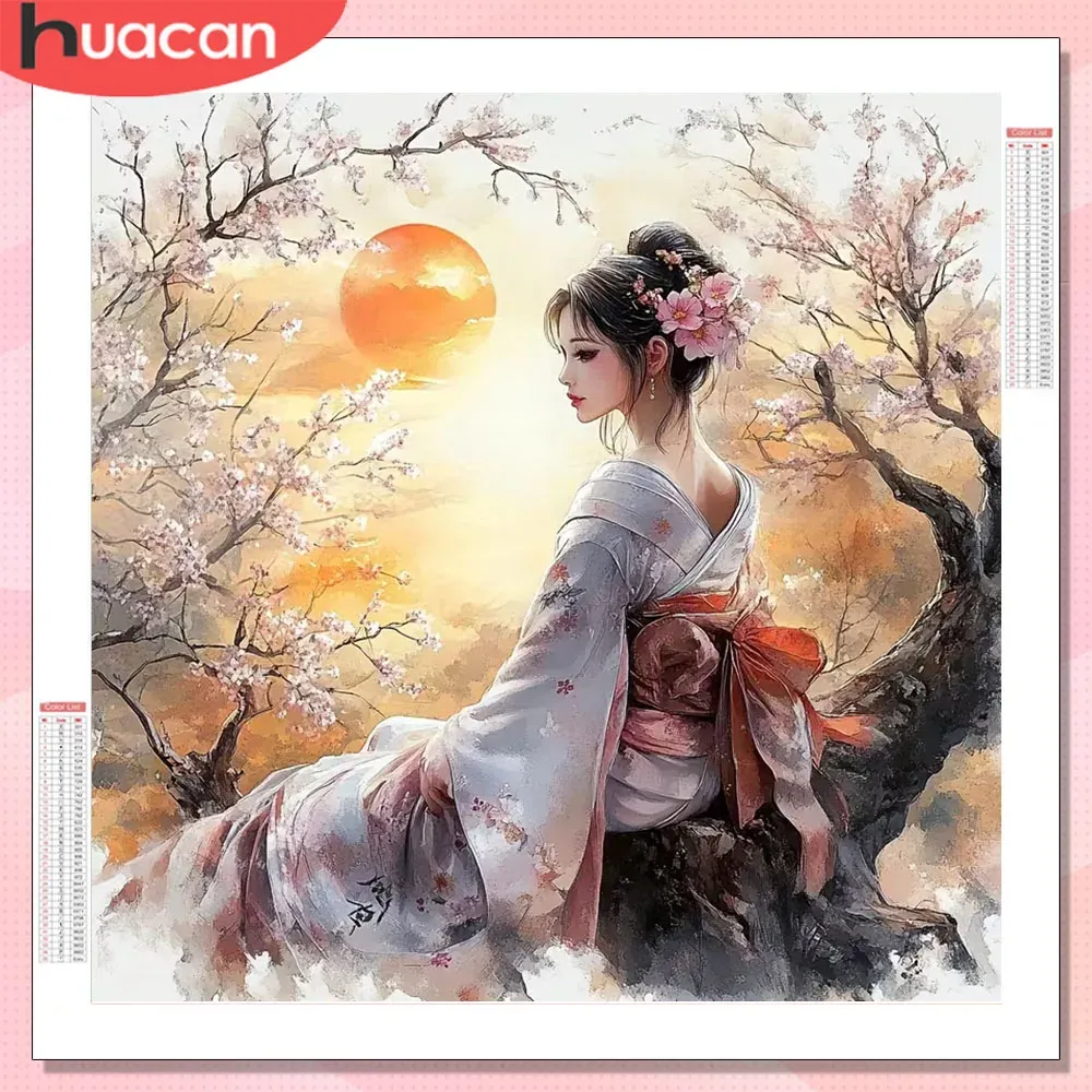 Peinture diamant femme japonaise 20x20 à 50x50 cm