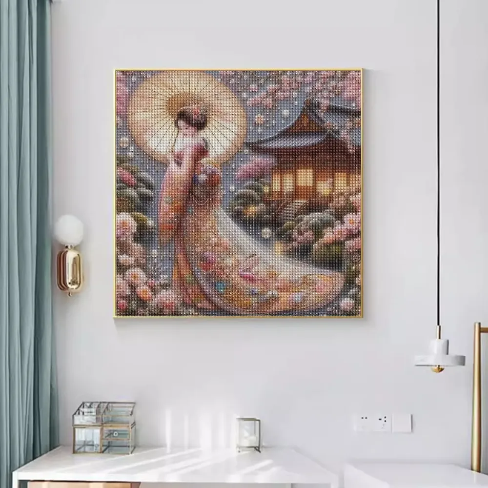 Peinture diamant femme japonaise 20x20 à 60x60 cm