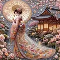 Peinture diamant femme japonaise 20x20 à 60x60 cm – Couleur DZDP84732