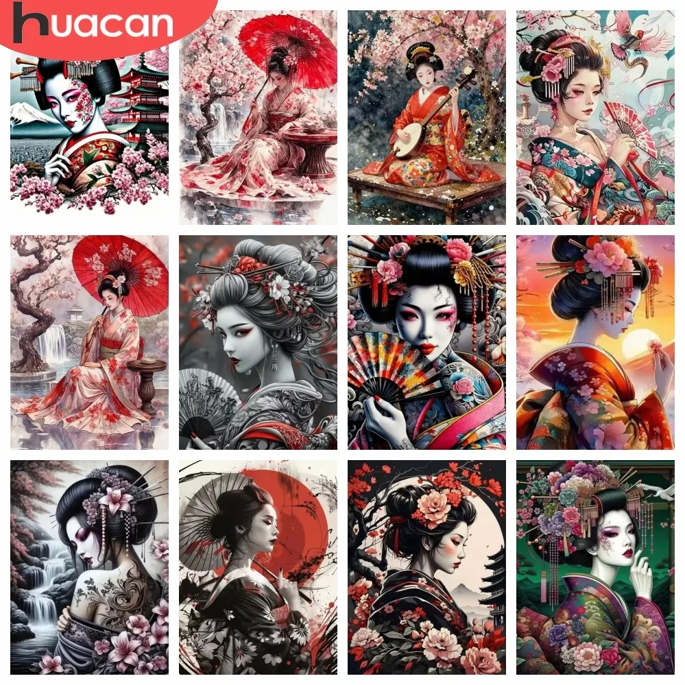 Peinture diamant femme japonaise 20x30 à 50x70 cm
