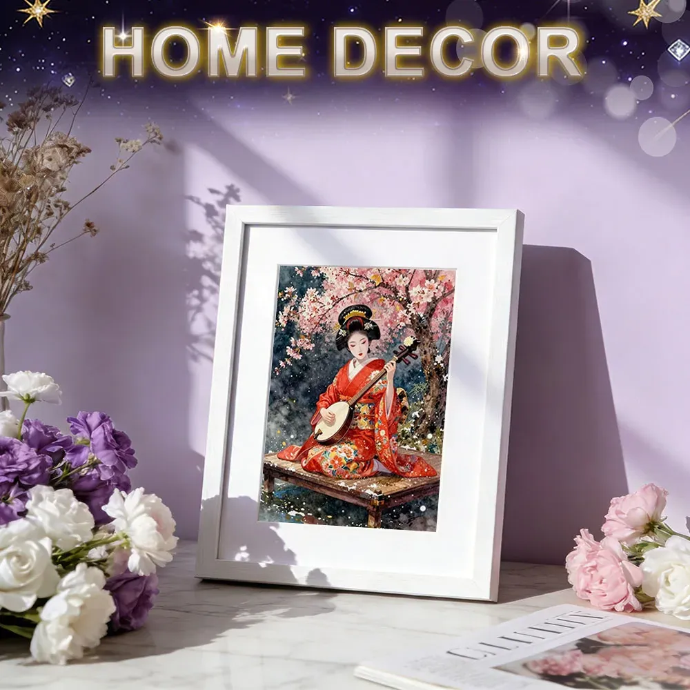 Peinture diamant femme japonaise 20x30 à 50x70 cm