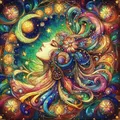 Peinture diamant femme portrait 20 à 50 cm – Couleur 6072