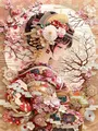 Peinture diamant fille anime kimono 20x30 à 50x70 cm – Couleur A15