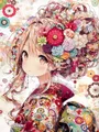 Peinture diamant fille anime kimono 20x30 à 50x70 cm – Couleur A20