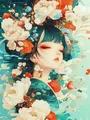Peinture diamant fille anime kimono 20x30 à 50x70 cm – Couleur A23