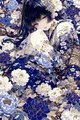Peinture diamant fille anime kimono 20x30 à 50x70 cm – Couleur Bourgogne (A4)