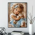 Peinture diamant fille chat chien 20x30 à 50x70 cm – 3