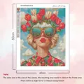 Peinture diamant fille fleur abstrait 30 à 60 cm – 5