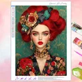 Peinture diamant fille fleur abstrait 30 à 60 cm – Couleur FDX5886
