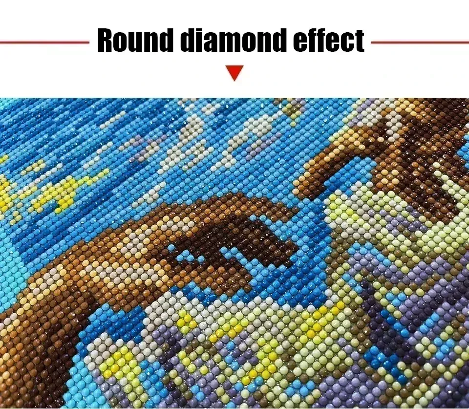 Peinture diamant fille horreur anime 20 à 70 cm