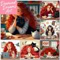 Peinture diamant fille paresseuse chat 20 à 60 cm – 1