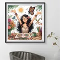 Peinture diamant fille paresseuse chat 20 à 60 cm – 2
