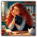 Peinture diamant fille paresseuse chat 20 à 60 cm – Couleur MX4275