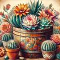 Peinture diamant fleur 20 à 50 cm – Couleur 2500