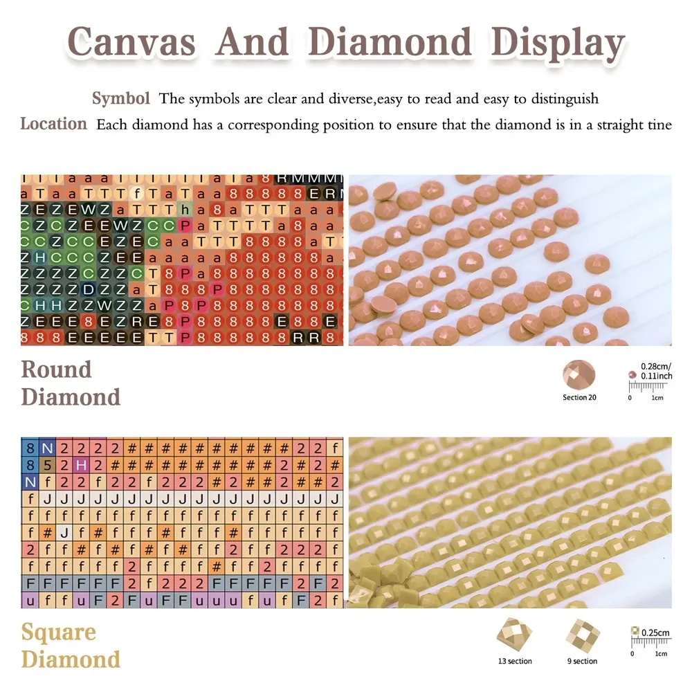 Peinture diamant fleur abstraite 25 à 40 cm